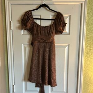Elegant Brown Women's Dress